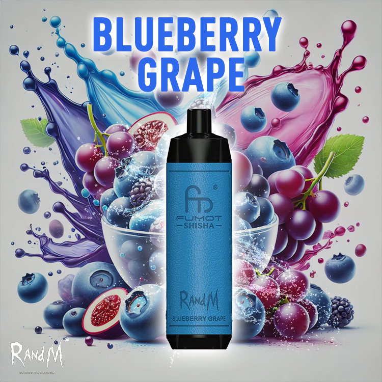 RandM Shisha Vape 10000- Blueberry Grape