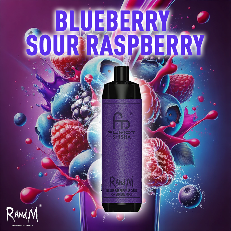 RandM Shisha Vape 10000- Blueberry Sour Raspberry