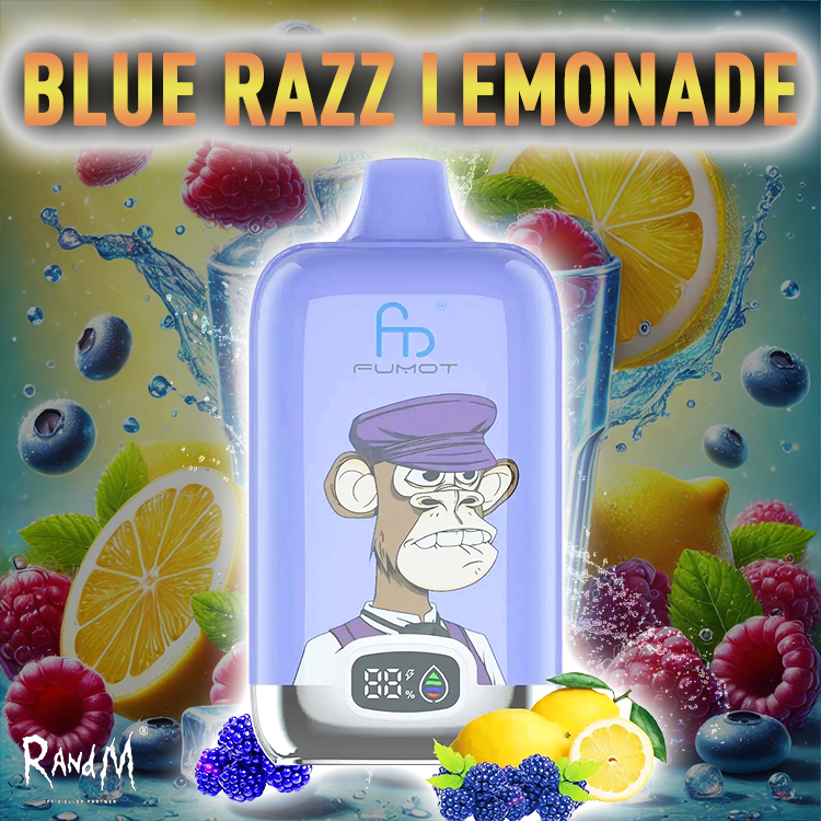 RandM Digital Box Vape 120000- Bluerazz Lemonade