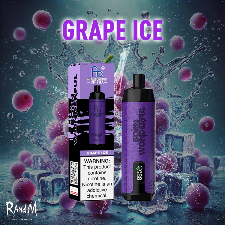 RandM Shisha Vape 10000- Grape Ice