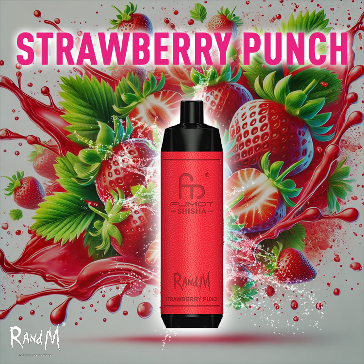 RandM Shisha Vape 10000- Strawberry Punch