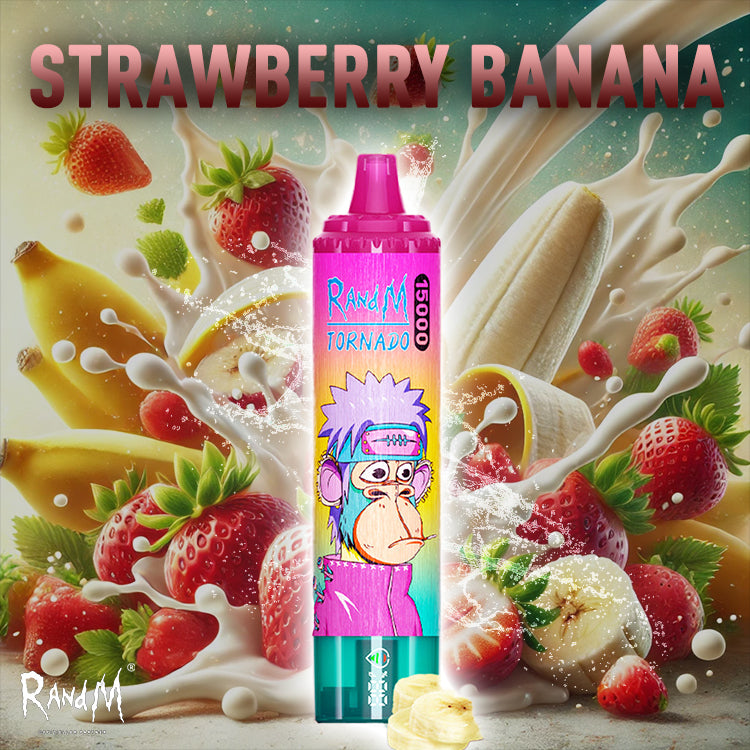 RandM Tornado Vape 15000- Strawberry Banana