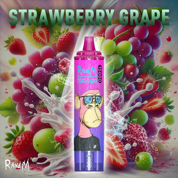 RandM Tornado Vape 15000- Strawberry Grape