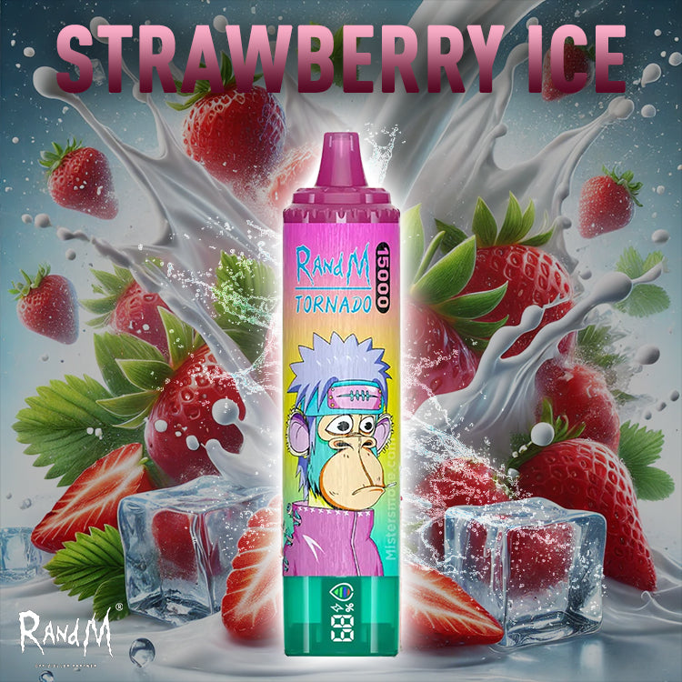 RandM Tornado Vape 15000- Strawberry Ice