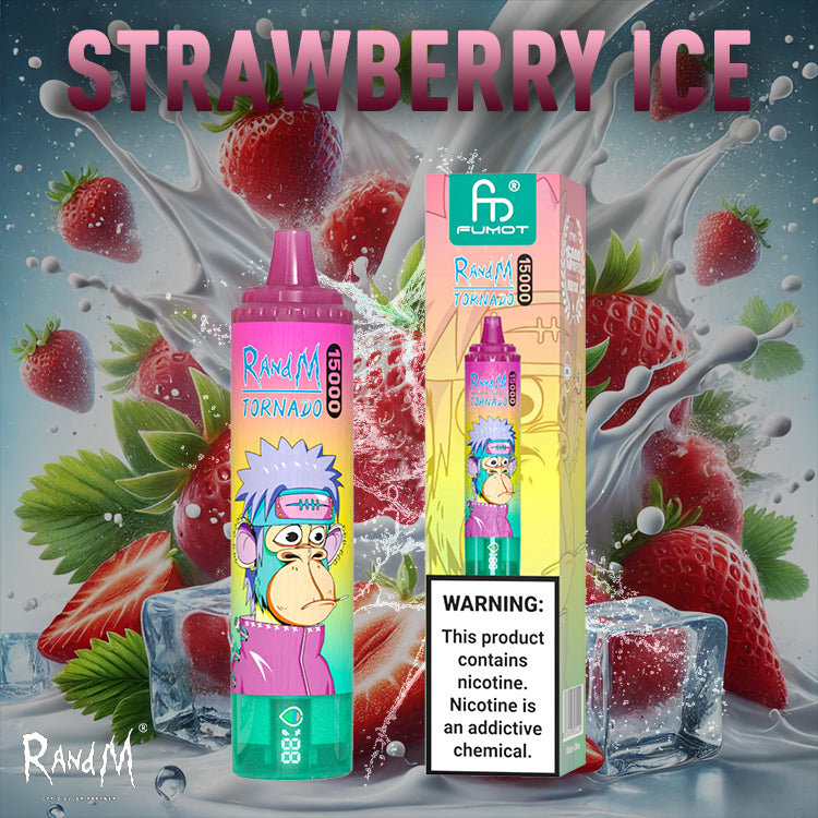 RandM Tornado Vape 15000- Strawberry Ice