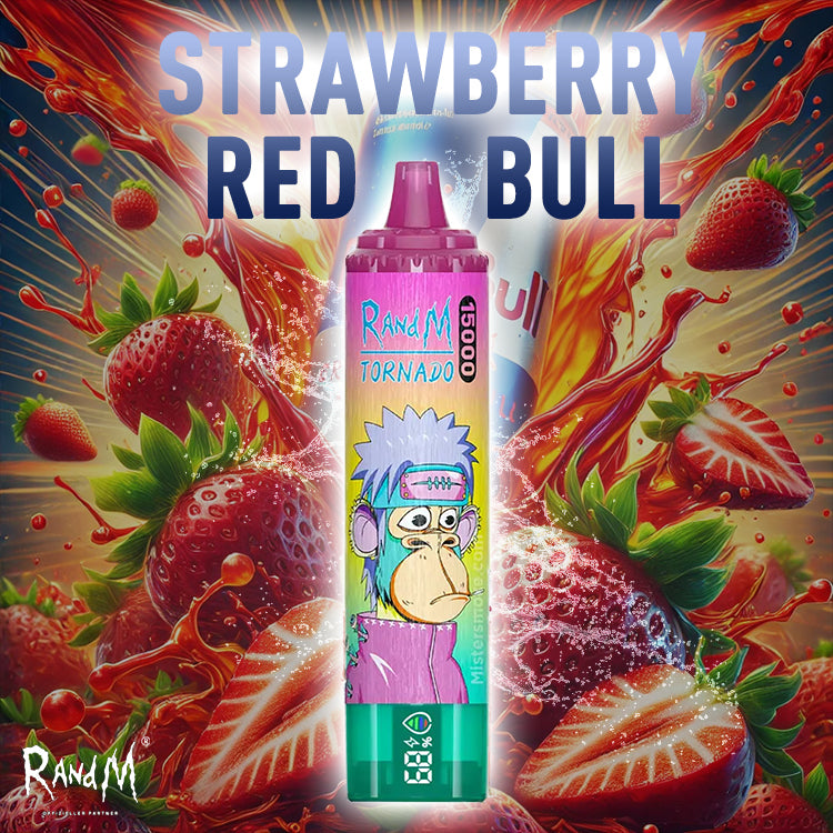 RandM Tornado Vape 15000- Strawberry Red Bull