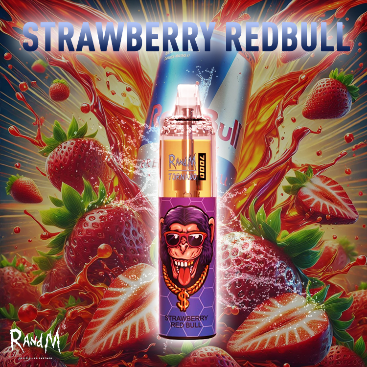 RandM Tornado Vape 7000- Strawberry Red Bull