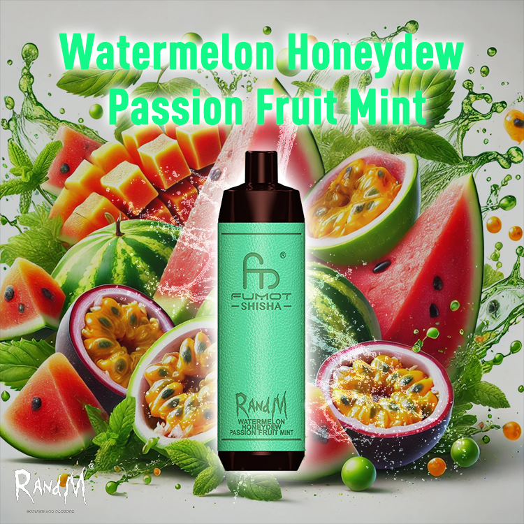 RandM Shisha Vape 10000 – Watermelon Honeydow Passion Fruit Mint