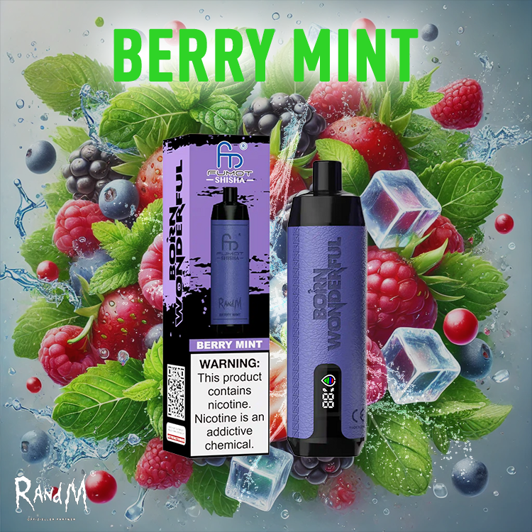 RandM Shisha Vape 10000- Berry Mint