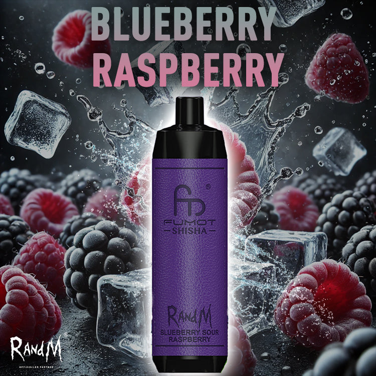 RandM Shisha Vape 10000- Blueberry Raspberry