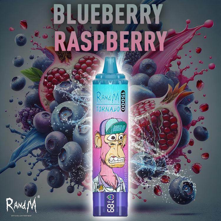 RandM Tornado Vape 15000- Blueberry Raspberry