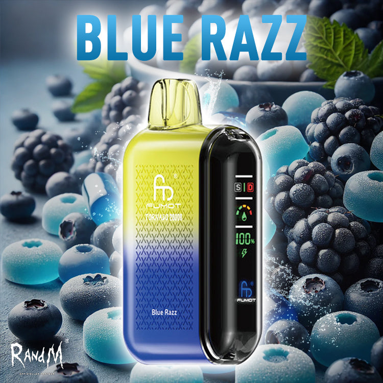 RandM Tornado Vape 20000- Blue Razz