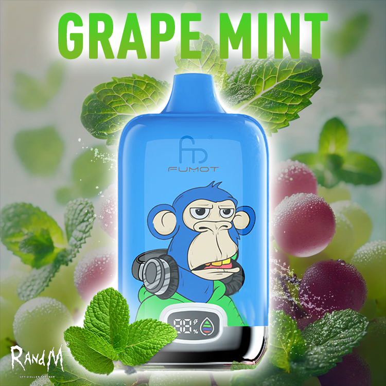 RandM Digital Box Vape 120000- Grape Mint