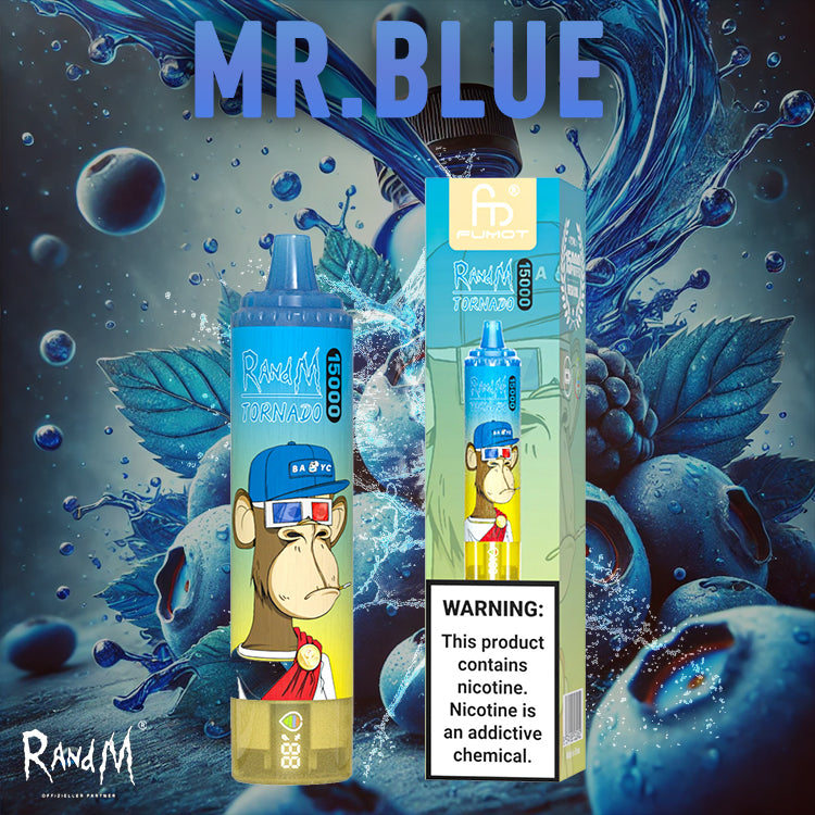 RandM Tornado Vape 15000- Mr.Blue