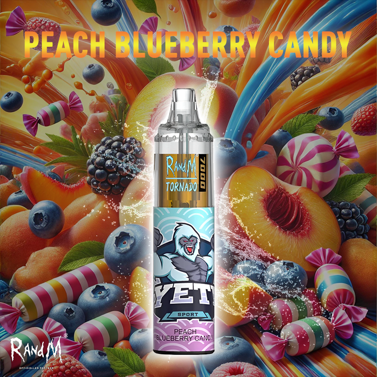 RandM Tornado Vape 7000- Peach Blueberry Candy