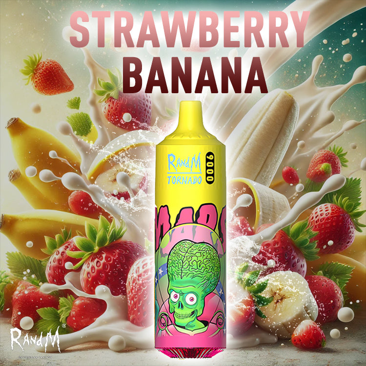 RandM Tornado Vape 9000- Strawberry Banana